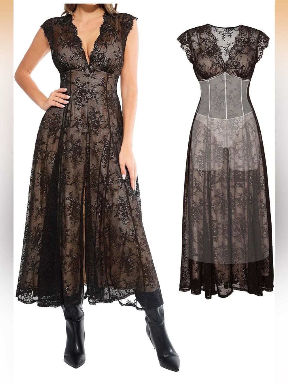 Popilush Lace Formal Cocktail Wedding Guest Dress XL. 2664/DC-9